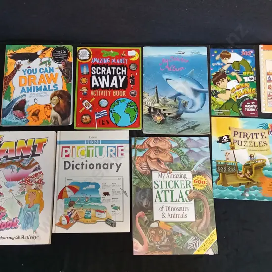 ASSORTED KIDS ACTIVITY BOOKS X 10