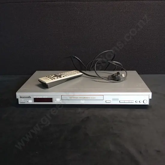 PANASONIC ADVANCED PROGRESSIVE SCAN DVD PLAYER AND REMOTE - WORKING