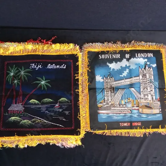 CUSHION COVER FROM AROUND THE WORLD X 16 AND HAWAII FLAG