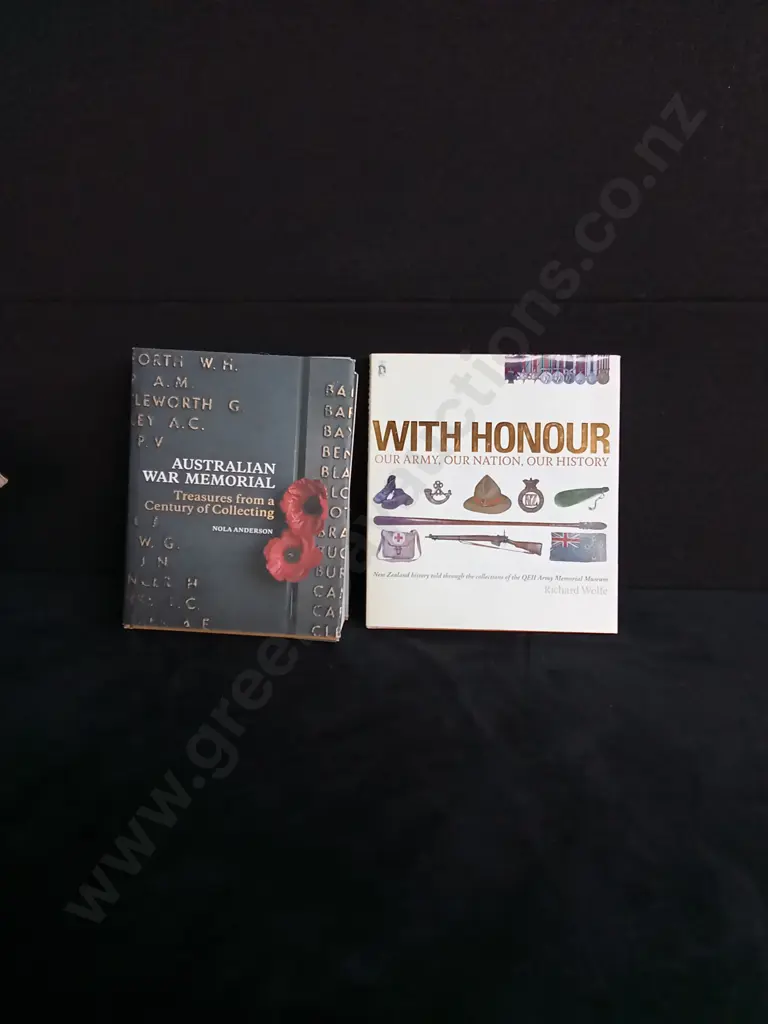WAR BOOKS X 2 AUSTRALIAN WAR MEMORIAL AND WITH HONOUR Image 1++