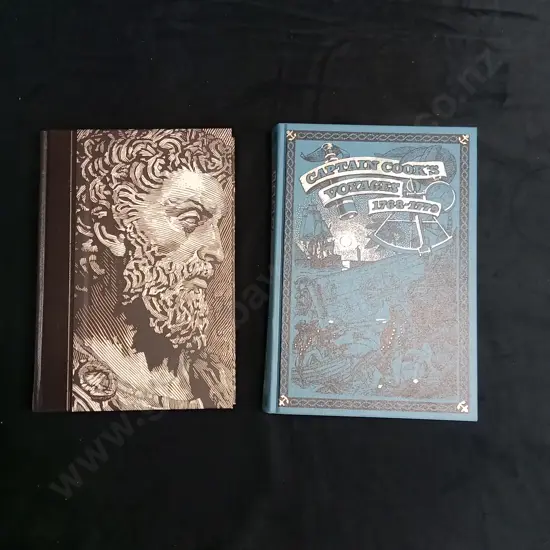VINTAGE BOOKS MARCUS AURELIUS MEDITATIONS AND CAPTAIN COOKS VOYAGES X 2