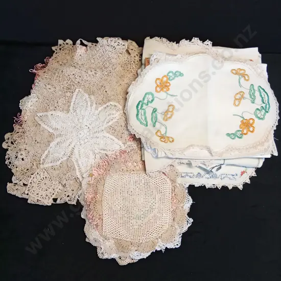 EMBROIDERED MATS AND DOILIES GALORE