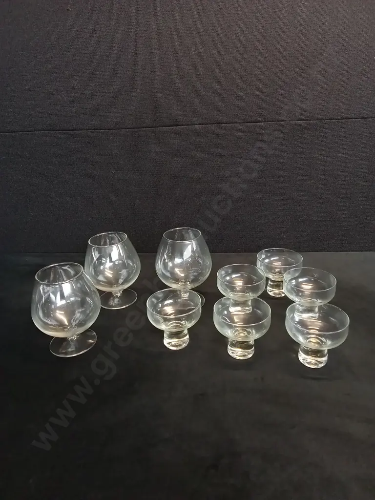 BRANDY GLASSES X 3 COCKTAIL GLASSES X 6 Image 1++