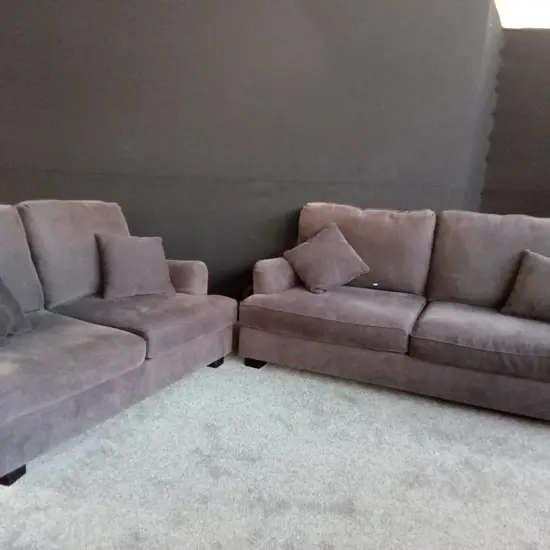 COUCH - 2 SEATER + 3 SEATER DARK GREY GOOD CONDITION