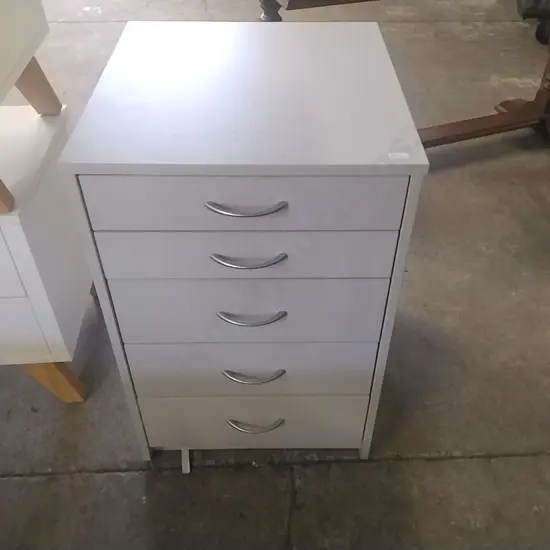 GREY 5 DRAWER UNDER DESK UNIT