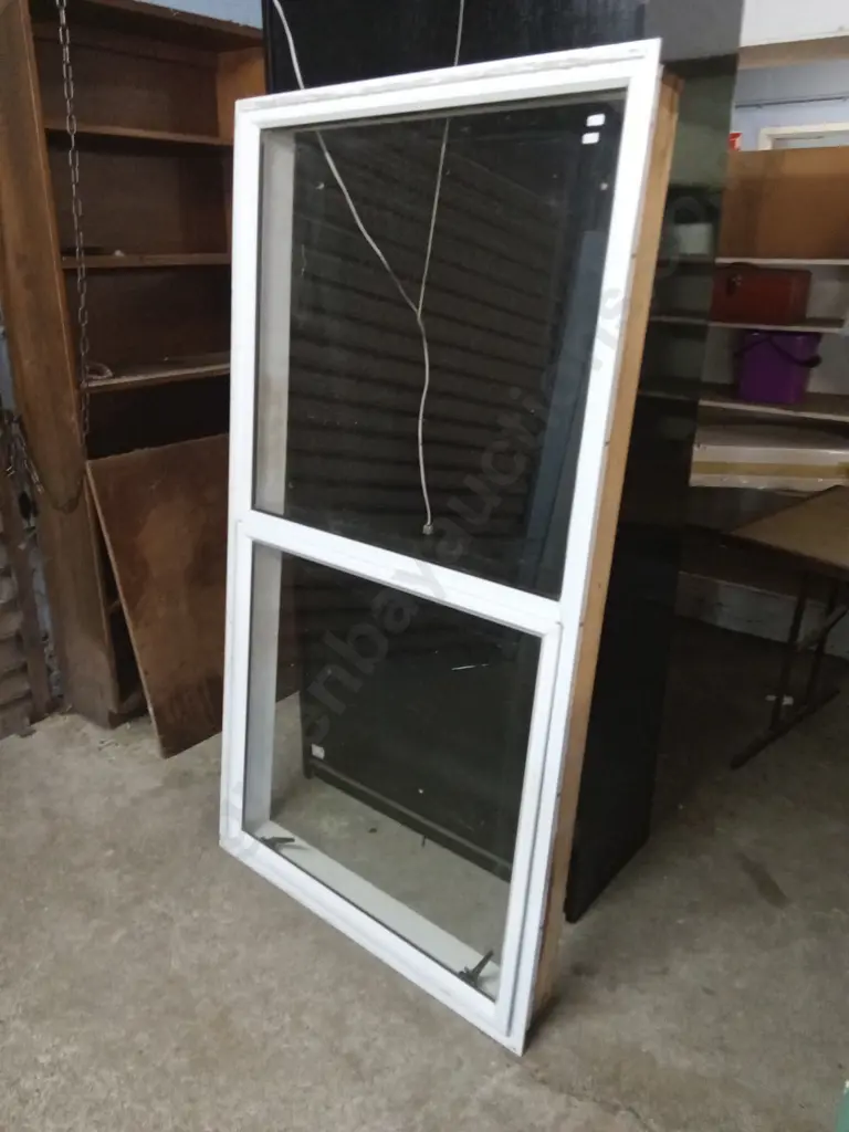 SINGLE GLAZED 2 PANE ALUMINIUM WINDOW APPROX 960MM WIDE X 1775MM HIGH EXTERNALLY Image 1++