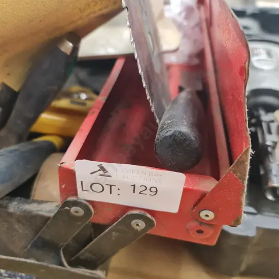 Metal Toolbox with Tools