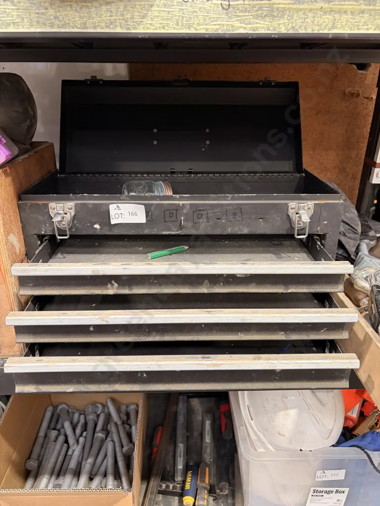 Black Metal Tool Box Image 1++