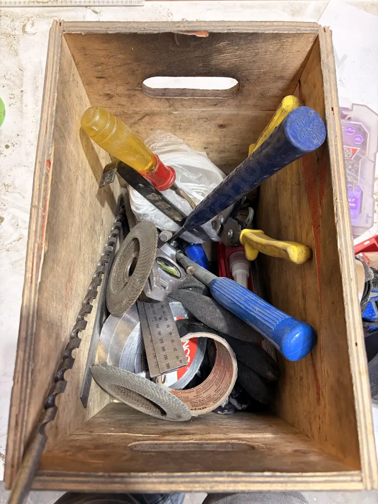 Wooden Box of Tools Image 1++