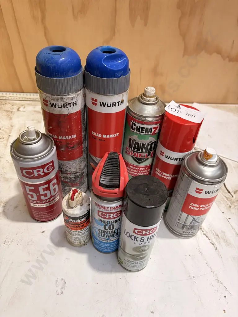 Assorted Sprays and Lubricants Image 1++