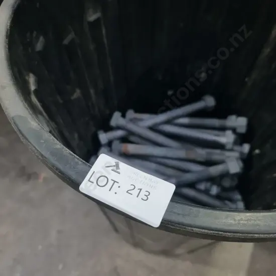 Black Rubbish Bin with Hex Head Bolts