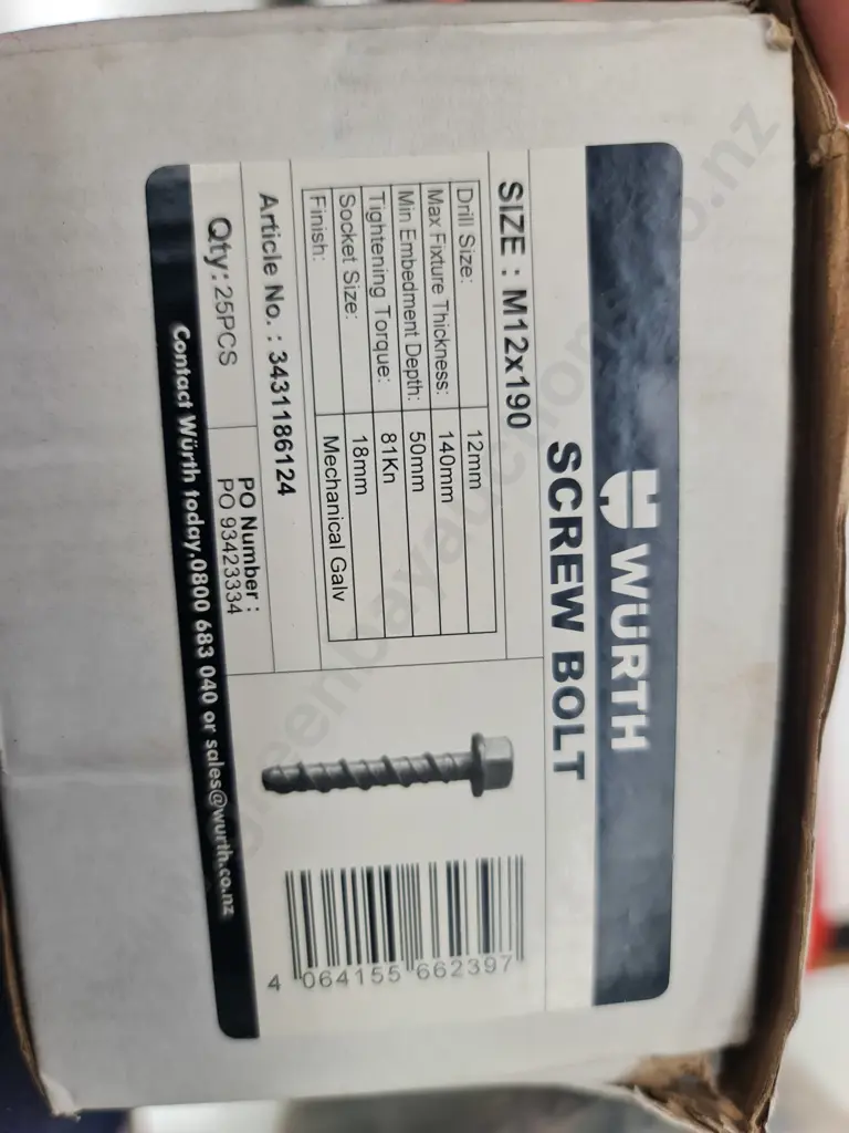 Wurth Screw Bolt Image 1++