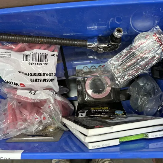 Blue bin of Assorted