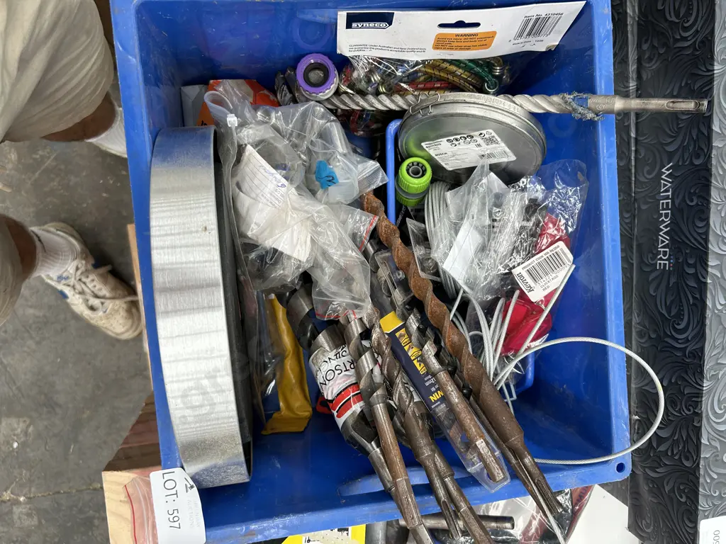 Blue bin of Assorted Image 1++