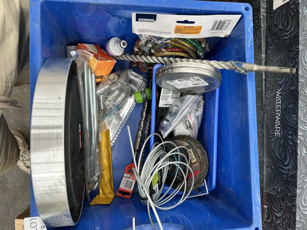 Blue bin of Assorted Image 1++