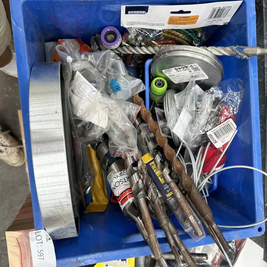 Blue bin of Assorted