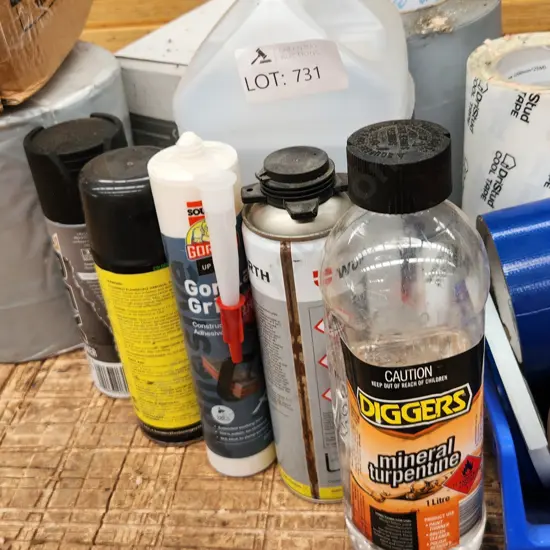 tape and spray paint