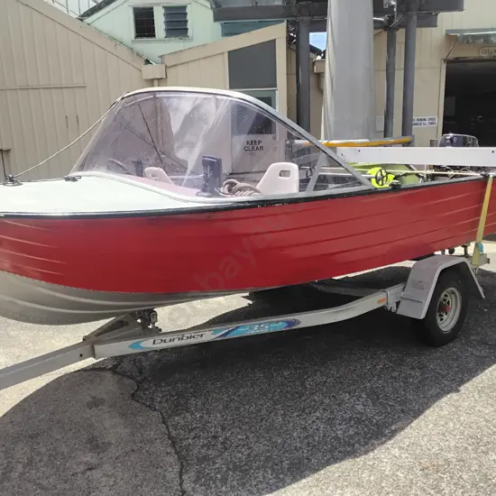 14FT PARKERCRAFT ALUMINIUM TRAILER BOAT WITH 30HP TOHATSU OUTBOARD