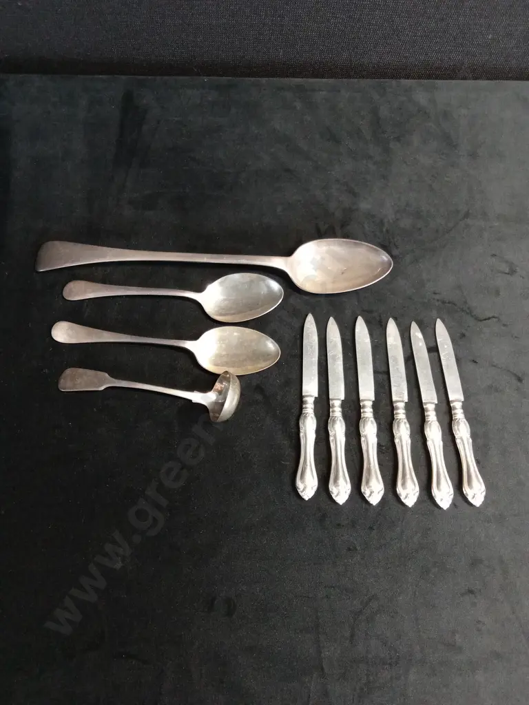 COLLECTION OF VINTAGE SILVERWARE X 10 Image 1++