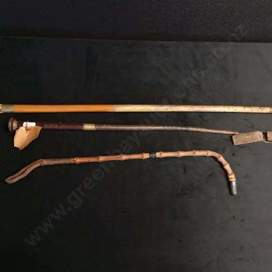 SET OF 3 VINTAGE HORSE WHIPS