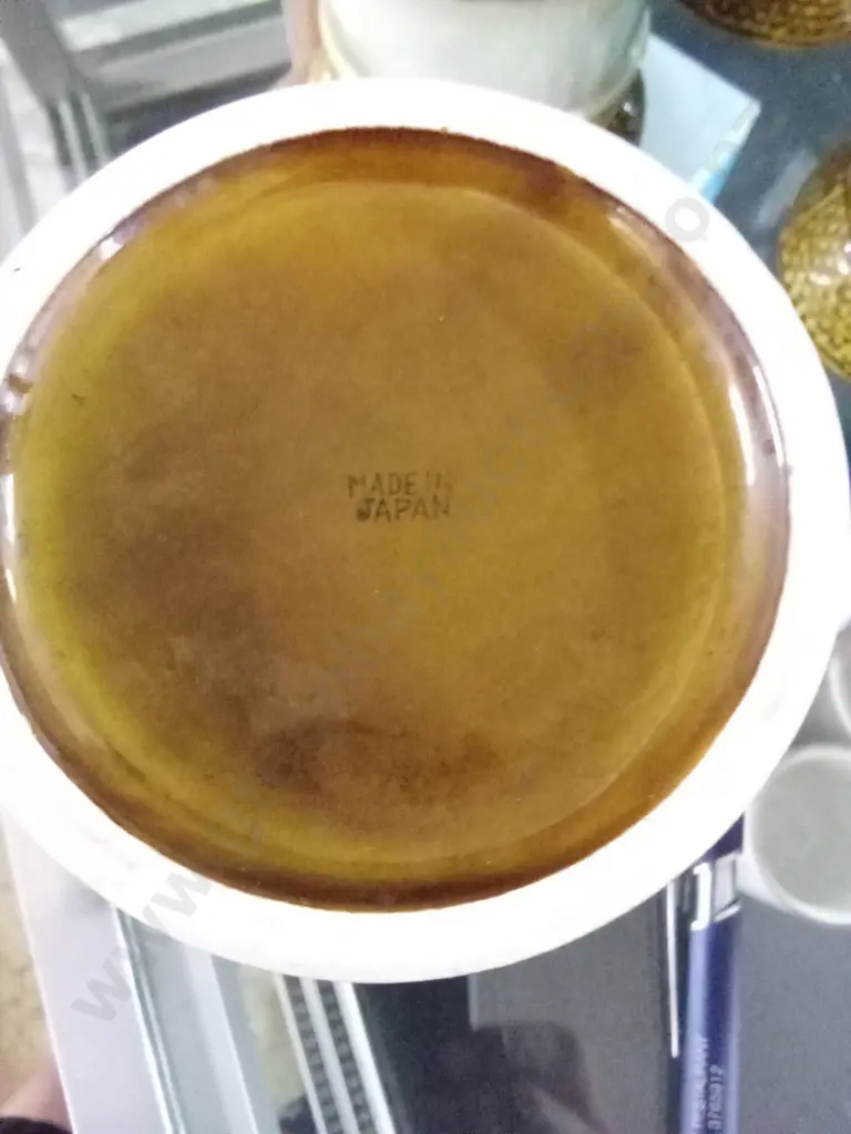 VINTAGE NORLEANS CERAMIC TALL COFFEE/TEA POT WITH SET OF DEMITASSE CUPS AND SUGAR BOWL Image 1++