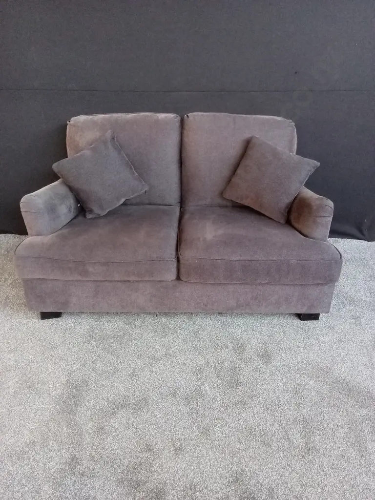 COUCH - 2 SEATER + 3 SEATER DARK GREY GOOD CONDITION Image 1++