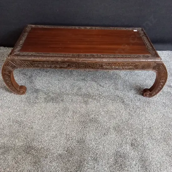 OPIUM COFFEE TABLE - CARVED CHINESE ROSEWOOD  CIRCA 1930'S