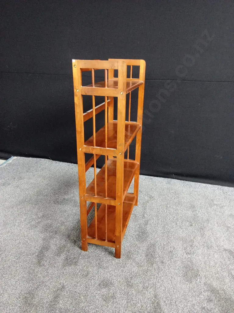 WOODEN 4 SHELVED BOOKSHELF Image 1++