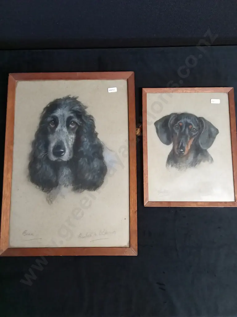 2 VINTAGE ORIGINAL DRAWINGS Image 1++