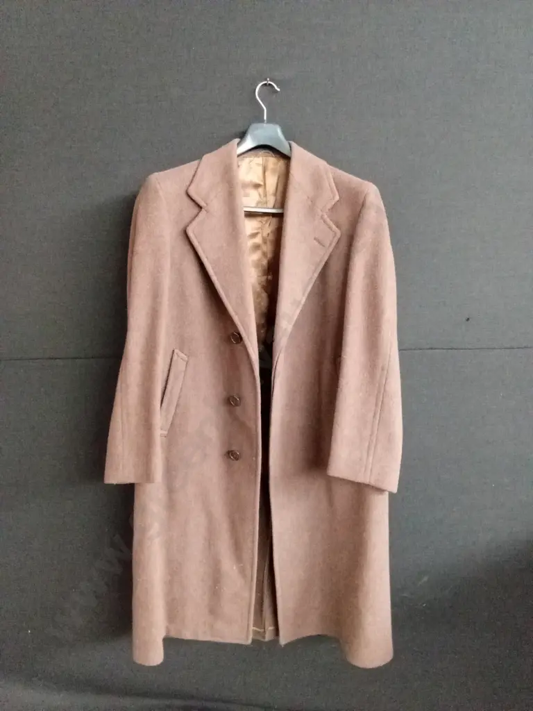 T.EATON C OF MONTREAL WOOL BLEND BROWN TRENCH COAT Image 1++