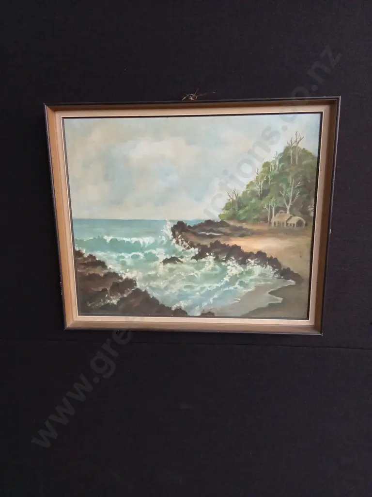 ORIGINAL 1974 FRAMED PAINTING Image 1++