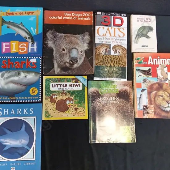 ASSORTED KIDS ANIMALS BOOKS X 9