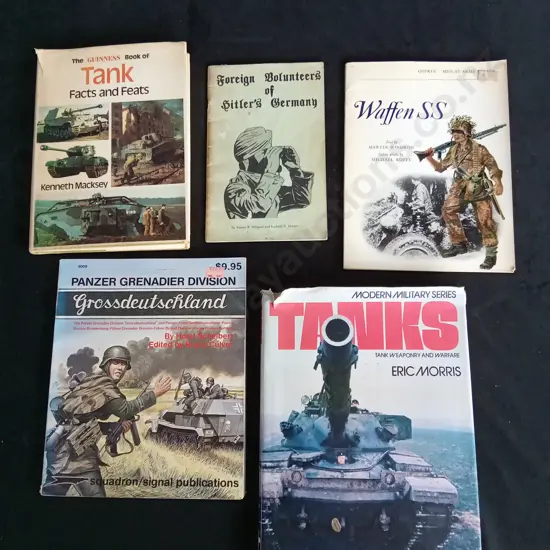 5 VINTAGE WAR BOOKS