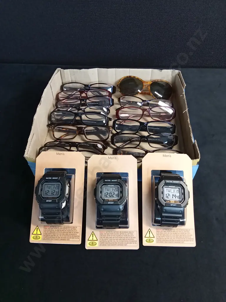 ASSORTED GLASSES AND WATCHES Image 1++
