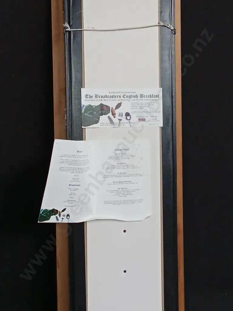 FRAMED CRICKET BAT SIGNED BY THE BLACK CAPS TEAM - STEPHEN FLEMING, NATAHN ASTLE & CO Image 1++
