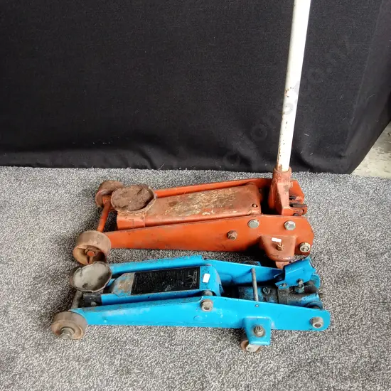 PAIR OF TROLLEY JACKS