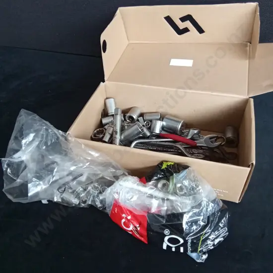 BOX OF SPANNERS AND SOCKETS