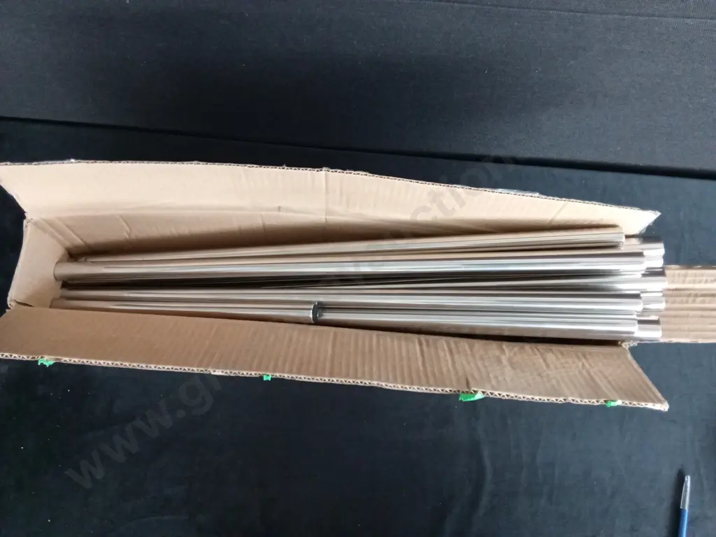 BOX OF TUBES AND FIXTURES POSSIBLY A CLOTHES WARDROBE Image 1++