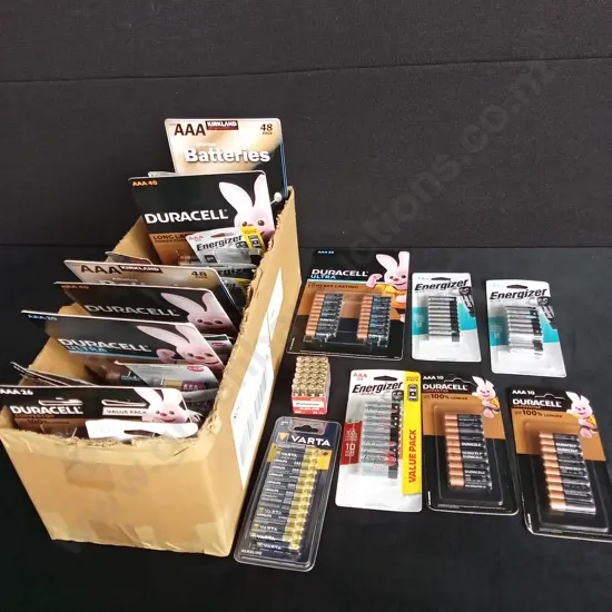 LARGE BOX OF ASSORTED AAA BATTERIES