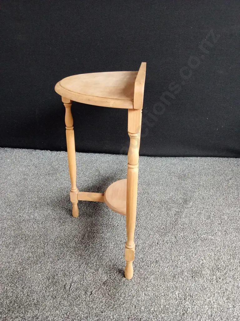 HALF MOON WOODEN SIDE TABLE L 64CM H 64CM Image 1++