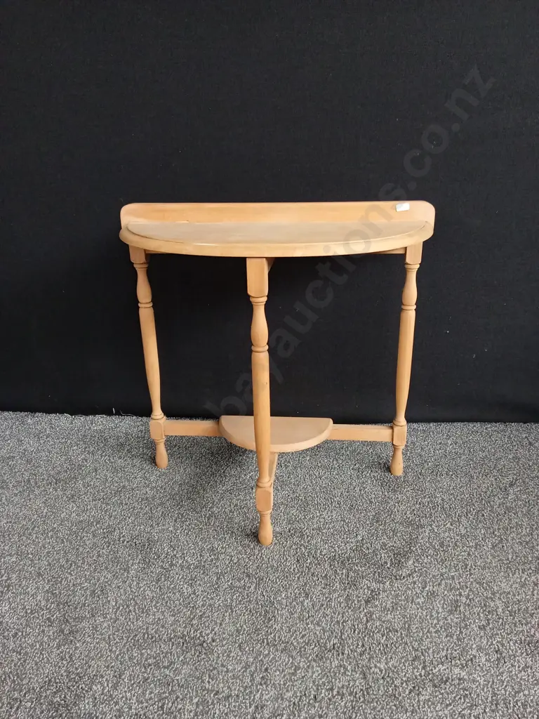 HALF MOON WOODEN SIDE TABLE L 64CM H 64CM Image 1++