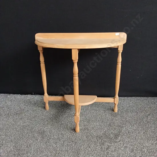 HALF MOON WOODEN SIDE TABLE L 64CM H 64CM