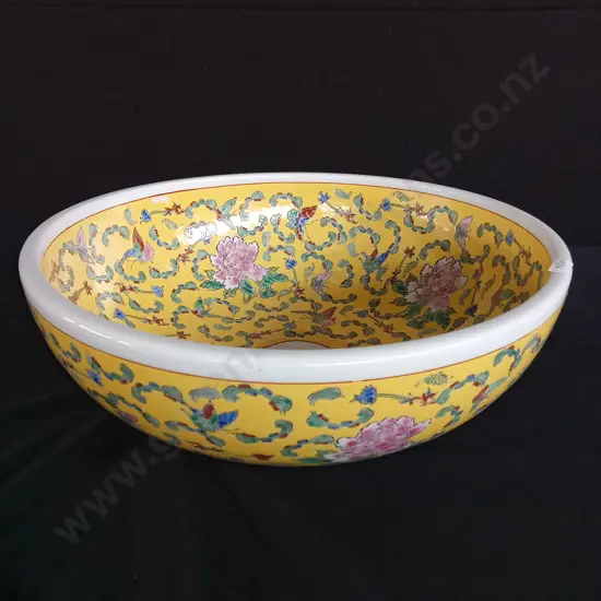 DECORATIVE PORCELAIN COUNTERTOP BASIN ROUND DIAMETER WIDTH 410-420MM HEIGHT 150~160MM