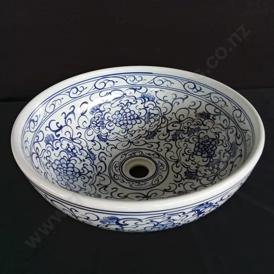 DECORATIVE PORCELAIN COUNTERTOP BASIN ROUND DIAMETER WIDTH 410-420MM HEIGHT 150~160MM