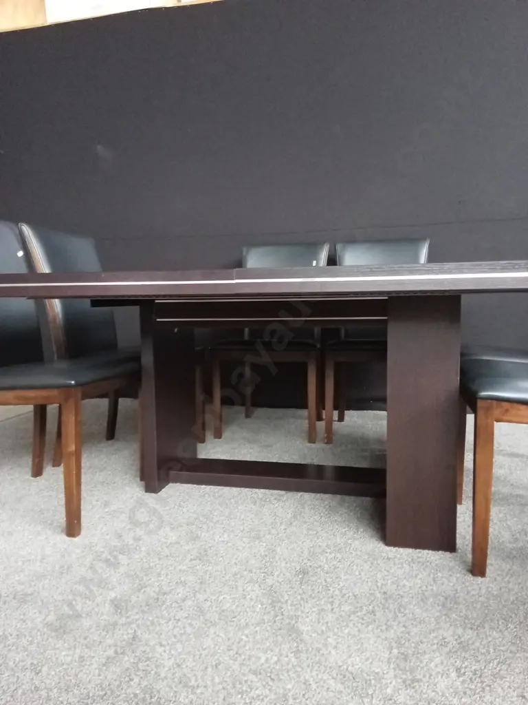 EXTENDABLE 8 SEATER TABLE WITH CHAIRS 1.50m X 1.50m extendable to 2.25m X 1.50m Image 1++