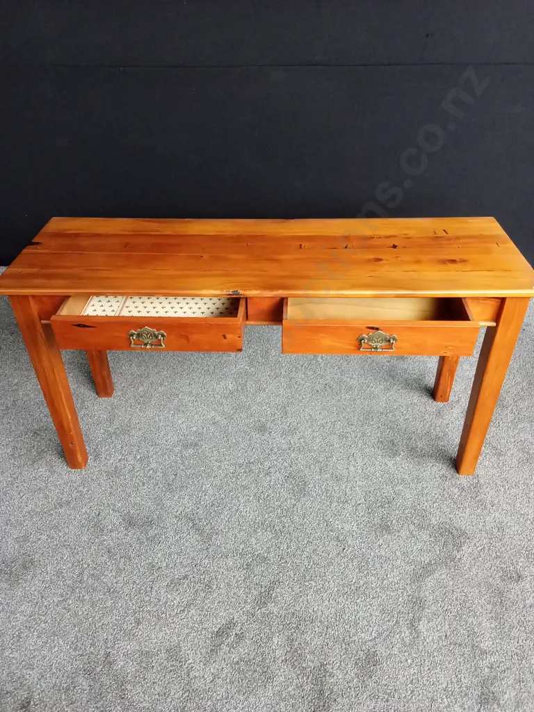 WOODEN DESK WITH 2 DRAWERS L 1.5M D .5M H .76M Image 1++
