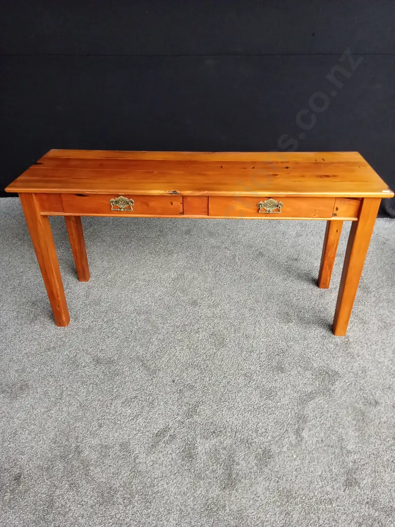 WOODEN DESK WITH 2 DRAWERS L 1.5M D .5M H .76M Image 1++