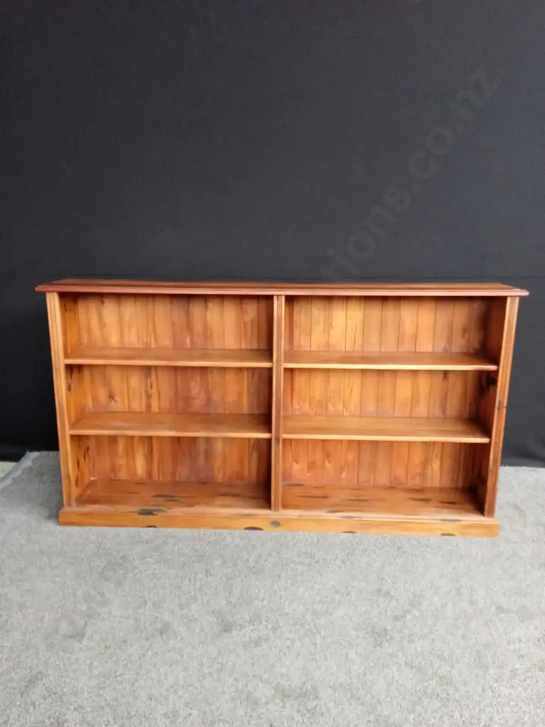 WOODEN DOUBLE SIDED BOOKSHELF L 2M D .33M H 1.1M Image 1++