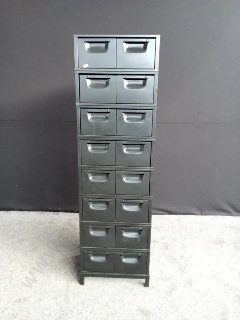 BLACK FILING CABINET L .49M D .36M H 1.65M Image 1++