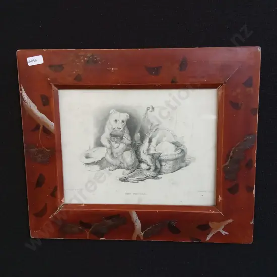 FRAMED PRINT OF THE BEGGAR BY SIR EDWIN LANDSEER